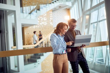 İki iş arkadaşı bir projeye danışmanlık yapıyor.