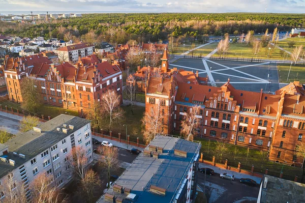 立陶宛克莱佩达 2023年2月11日 从高处俯瞰古城美景 — 图库照片