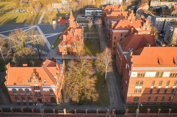 Kłajpeda Litwa 2023 Lutego Uniwersytet Kłajpedzie Zabytki Czasów Budowy Niemieckiej — Zdjęcie stockowe