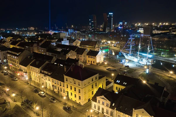 Kłajpeda Litwa Lutego 2023 Oświetlenie Uliczne Festiwalu Światła — Zdjęcie stockowe