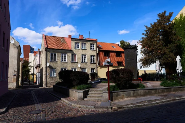 Klaipeda Litva Září 2022 Krásné Ulice Starého Města Dlaždicovými Kameny — Stock fotografie