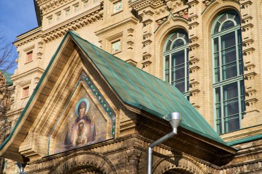 Liepaja. Letonya - 5 Şubat 2023 - Aziz Niklas Katedrali 'nin bir parçası.