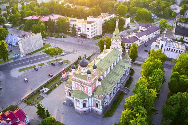 Grodno Belarus Juni 2019 Uitzicht Vanuit Lucht Kathedraal Van Heilige — Stockfoto