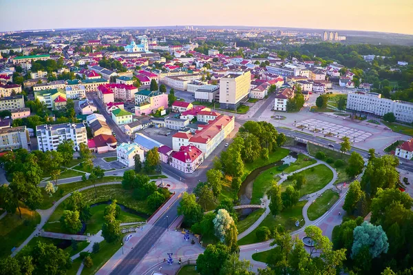 Grodno Belarus Juni 2019 Prachtig Uitzicht Grodno Vanaf Een Hoogte — Stockfoto
