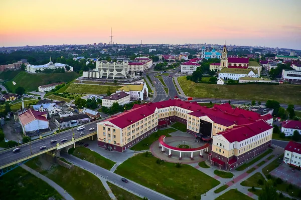 Grodno Λευκορωσία Ιουνίου 2019 Παλιό Τμήμα Του Grodno Στις Όχθες — Φωτογραφία Αρχείου