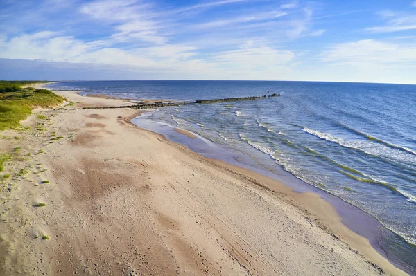 Wybrzeże Morza Bałtyckiego Granica Litwy Łotwy Unii Europejskiej — Zdjęcie stockowe