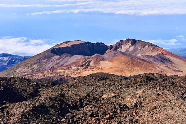 Una Vista Unica Sul Cratere Vulcanico Bellissimo Paesaggio Montagna Foce — Foto Stock