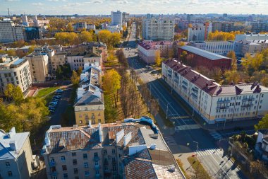 Minsk, Belarus - 16 Ekim 2021 Belarus 'un Eşsiz Mimarisi