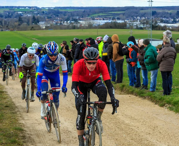 Vendôme France Mars 2016 Les Cyclistes Qui Roulent Dans Peloton — Photo