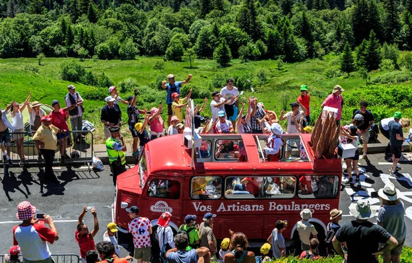 Pas Peyrol Francia Julio 2016 Banette Caravan Durante Paso Caravana —  Fotos de Stock