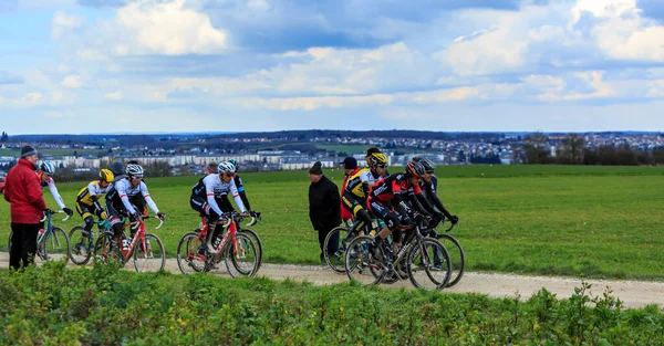 Vendôme France Mars 2016 Les Cyclistes Glissent Dans Peloton Sur — Photo