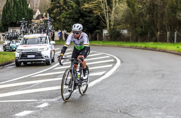 法国贝尔 2019年3月10日 英国自行车手马克 卡文迪什 Mark Cavendish 尼斯2019 的第一阶段乘坐科尔特 — 图库照片