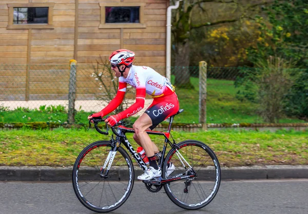 Beulle França Março 2019 Ciclista Francês Nicolas Edet Equipe Cofidis — Fotografia de Stock