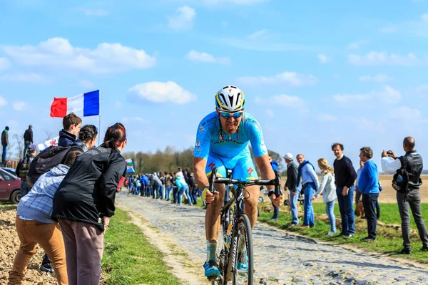 Carrefour Arbre France April 2015 Slovenian Cyclist Borut Bozic Astana — Stock Photo, Image