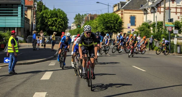 Luisant France June 2023 Peloton Takes Bend Stage Tour Eure Stock Photo