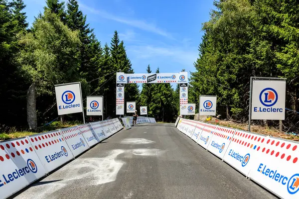 Cote Fage France July 2022 Summit Arrival Banners Mark Last — Stock Photo, Image