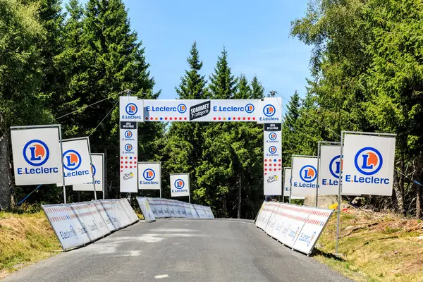 Cote Fage France July 2022 Summit Arrival Banners Mark Last — Stock Photo, Image