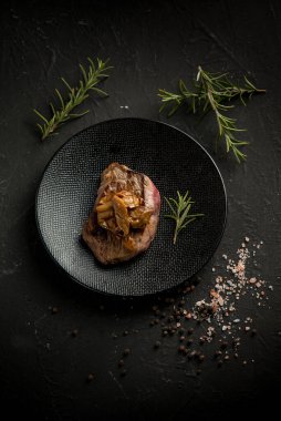 grilled tenderloin with boletus mushroom