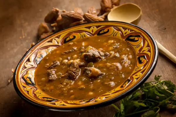 Harira Suppe Traditionelles Marokkanisches Rezept Stockbild
