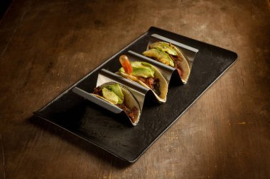 Etli taco çeşitleri.