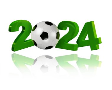 Futbol 2024 Beyaz Arkaplan Tasarımı