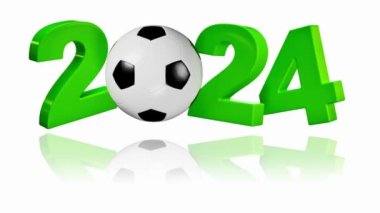Futbol 2024 Beyaz Arkaplanda Sonsuz Dönüşüm tasarımı