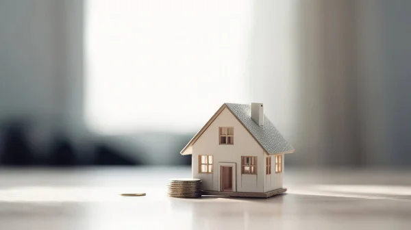 Concepto Inversión Bienes Raíces Ahorrar Dinero Para Comprar Una Casa —  Fotos de Stock