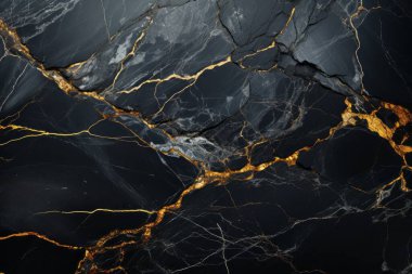 Black marble texture background with high resolution, marble slab with golden veins, Closeup surface grunge stone texture, Polished natural granite marbel for ceramic digital wall tiles. clipart