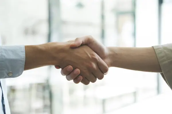 Businessmans Handshake Successful Businessmen Handshaking Good Deal Business Partnership Meeting — Stock Photo, Image