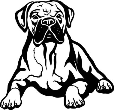 Boxer - Dog Breed, Funny Dog Vector File, Cut Stencil, Detaylı vektör