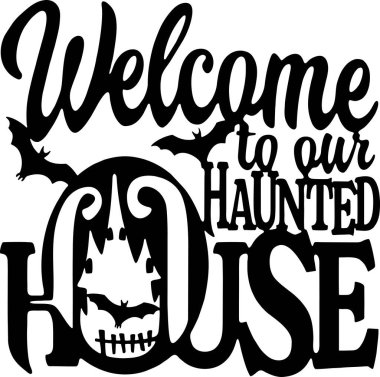 Komik Cadılar Bayramı - Cadılar Bayramı Dekorasyonu. Cadılar Bayramı Partisi ve Cadılar Bayramı Alıntıları - vektör stoku