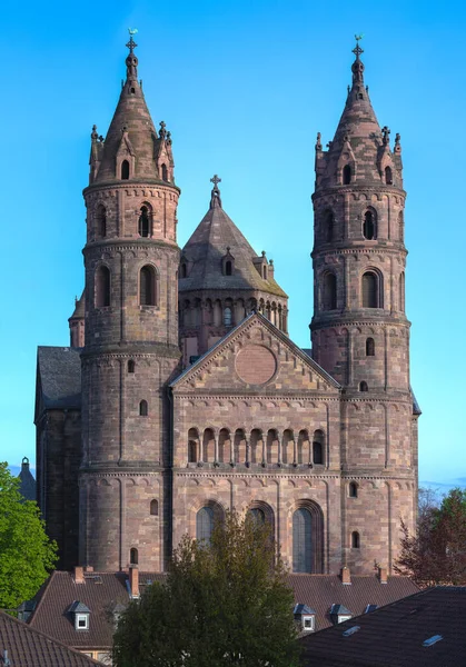 New Romanesque Cathedral Worms Wormser Dom — Stock Photo, Image