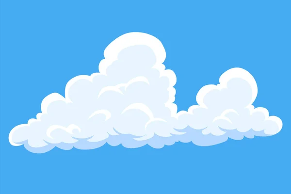 Мультяшні Хмари Абстрактний Білий Символ Піктограми Хмарності Векторний Хмарний Пейзаж — стоковий вектор