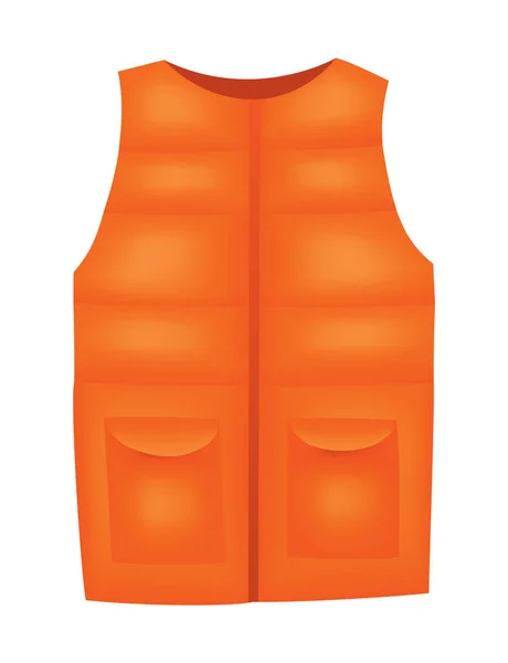 Arbetskläder Enhetligt Element Orange Varningsväst Som Uniform Skyddskläder Eller Säkerhetsutrustning — Stock vektor