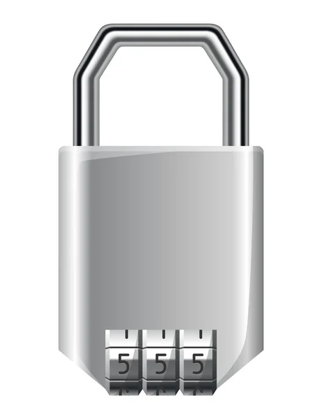 Code Padlock Lock Combination Password Code Privacy Number Password Entry — Stock Vector