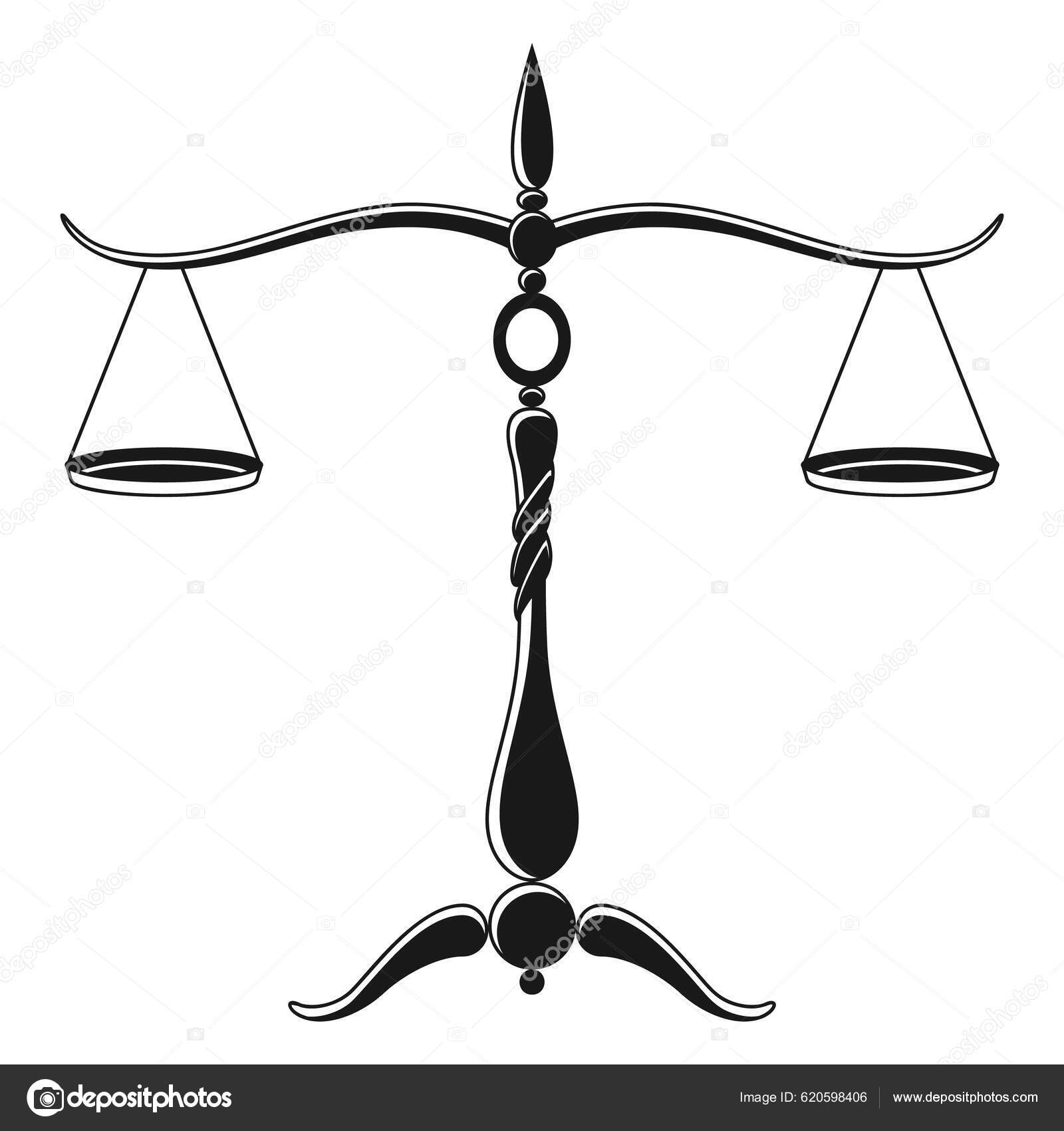 Justice Balance Silhouette Balance D'équilibrage Mécanique Symbole Loi  Jugement Punition Vecteur par ©Designer_things 620598406