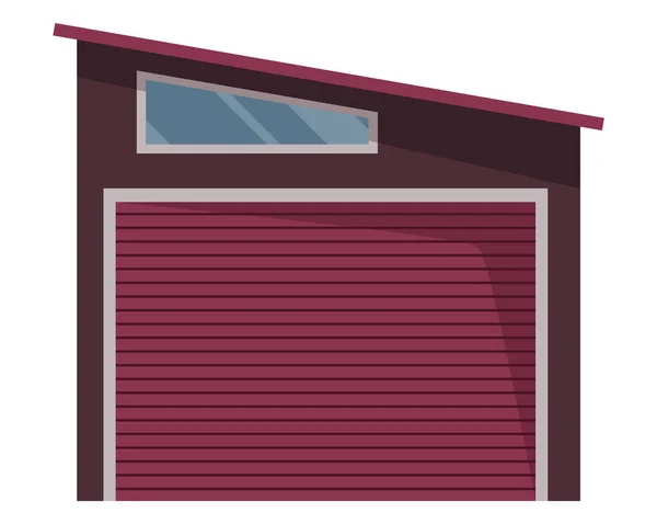 Garage Door Icon Roll Cartoon Garage Car House Storage Metal — 图库矢量图片