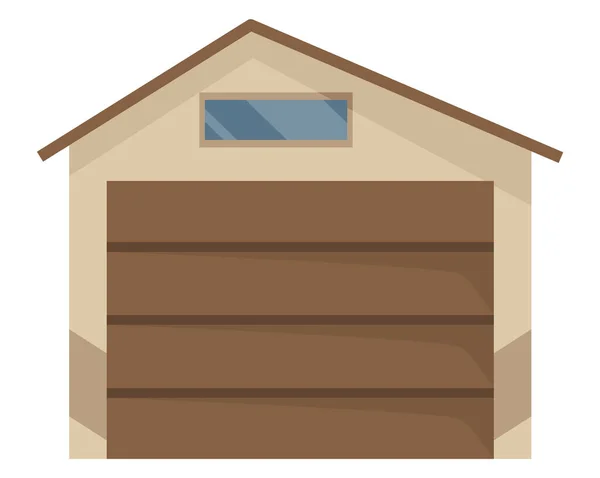 Garage Door Icon Roll Cartoon Garage Car House Storage Metal — 图库矢量图片