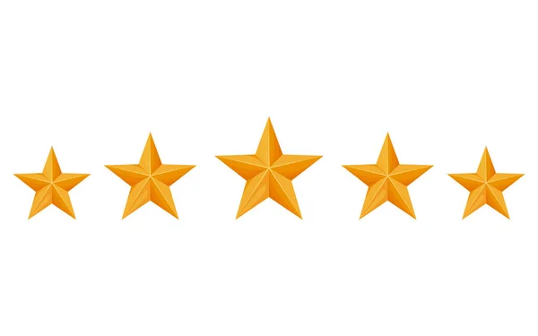 Rating Goldstern Feedback Ruf Und Qualitätskonzept Fünf Sterne Kundenbewertung Bewertung — Stockvektor