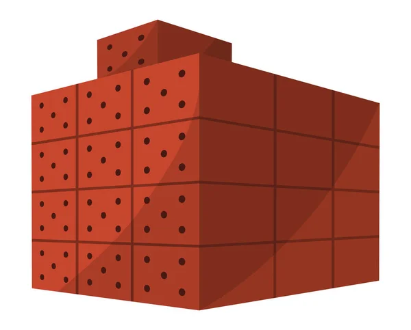 Stavební Materiál Hromada Červených Cihel Kreslené Zásoby Pro Stavební Práce — Stockový vektor