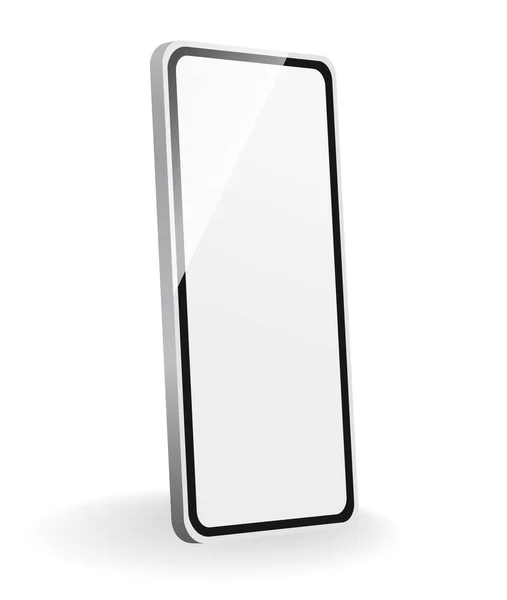 Ηλεκτρονική Συσκευή Mockup Λευκό Smartphone Νέα Έκδοση Του Σύγχρονου Premium — Διανυσματικό Αρχείο