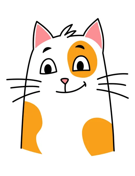 Katzenausdruck Cartoon Haustier Mit Niedlichen Emotionen Kreative Emojis Von Haustieren — Stockvektor