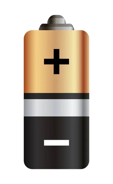 Batterie Batterie Alcaline Rechargeable Réaliste Dorée Noire Brillante Modèle Maquette — Image vectorielle