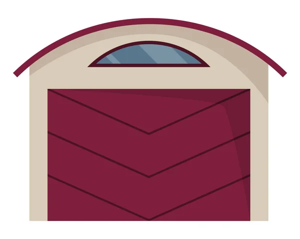 Значок Двери Гаража Мультипликационный Гараж Хранения Автомобилей Металлический Вход Механической — стоковый вектор
