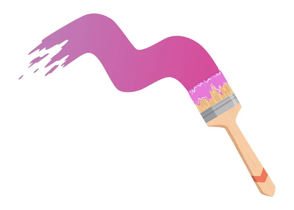 Paintbrush Paint Color Wet Colorful Drawing Brush Paint Template Art — Stock Vector