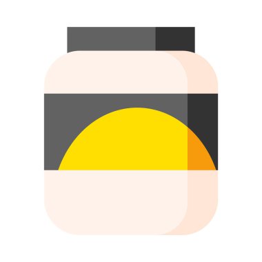 Depo ikonu ya da ev aletleri. Ev temizleme servisi. Sembol olmalı. Düz biçimli vektör illüstrasyonu.