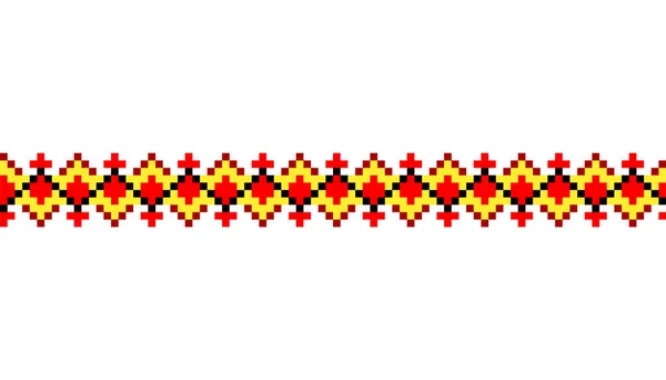 Українська Традиційна Вишивка Зображення Вишивки Хреста Традиційний Крос Шви Векторна — стоковий вектор