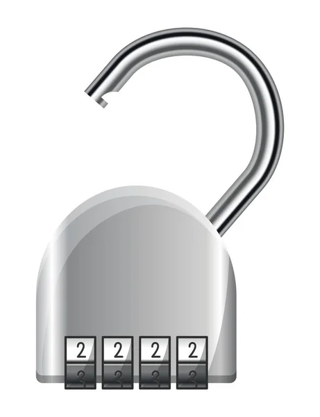 Código Cadeado Bloqueio Com Código Senha Combinação Número Privacidade Entrada —  Vetores de Stock