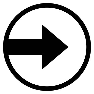 Ok simgesi. Modern basit ok veya imleç. Beyaz arkaplanda yalıtılmış düz ok biçimi. Vektör illüstrasyonu.