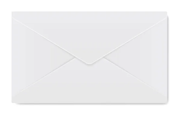 Realistic Envelope Design Template Closed Realistic Mockup Blank Stationery Letter — Stockvektor